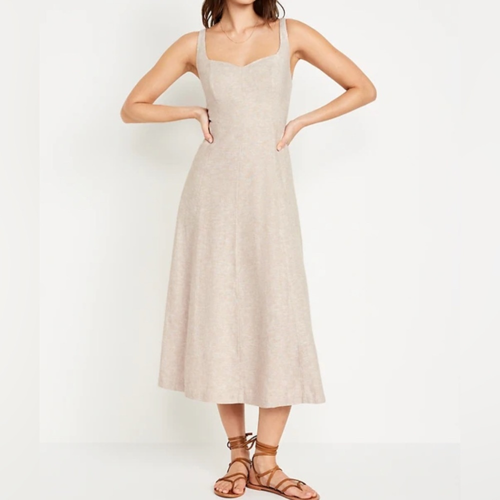 Cream Sleeveless Old Navy Dress in Small